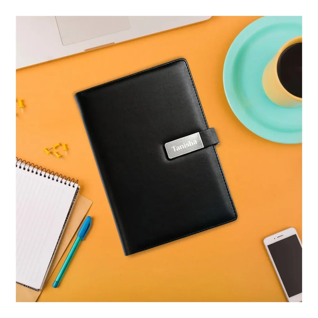 Black PU leather notebook diary from Aarambh Enterprise