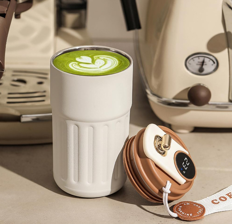 Coffee Tumbler with Digital Temperature Display & Handle Strap - Image 4