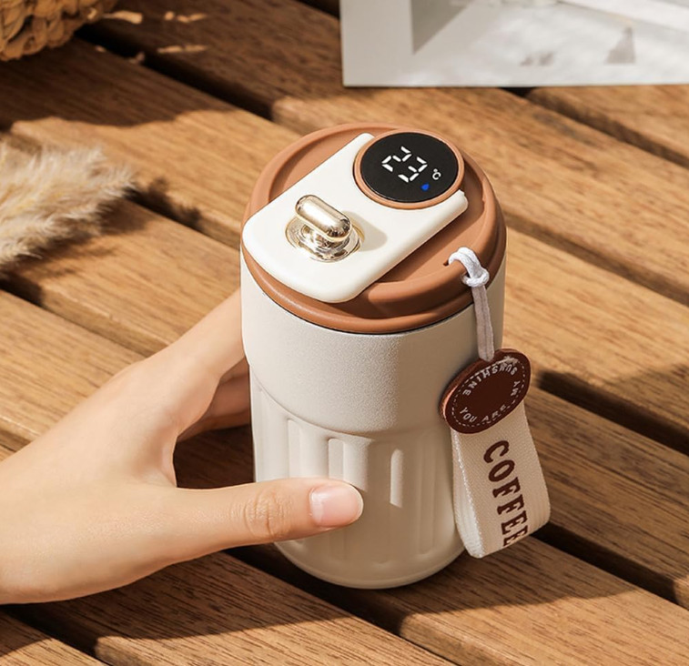 Coffee Tumbler with Digital Temperature Display & Handle Strap - Image 6