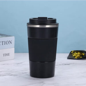 Black Coffee Tumbler with Lid | Reusable Travel Cup