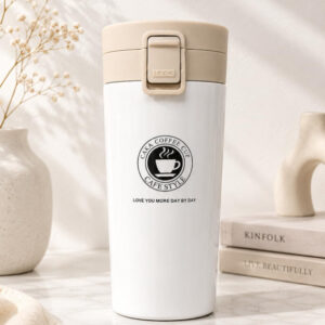 Stainless Steel Coffee Tumbler 350ml with Lock Lid