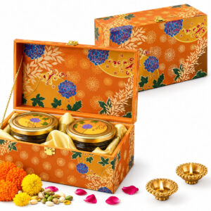 MDF Wooden Gift Box with 2 Jars