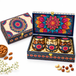 Premium Designer Dry Fruit Gift Box 3 jars